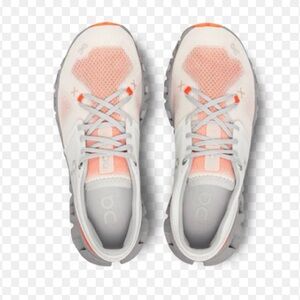 On Running Women's Athletic Shoes - White and Orange. Like new. size 9